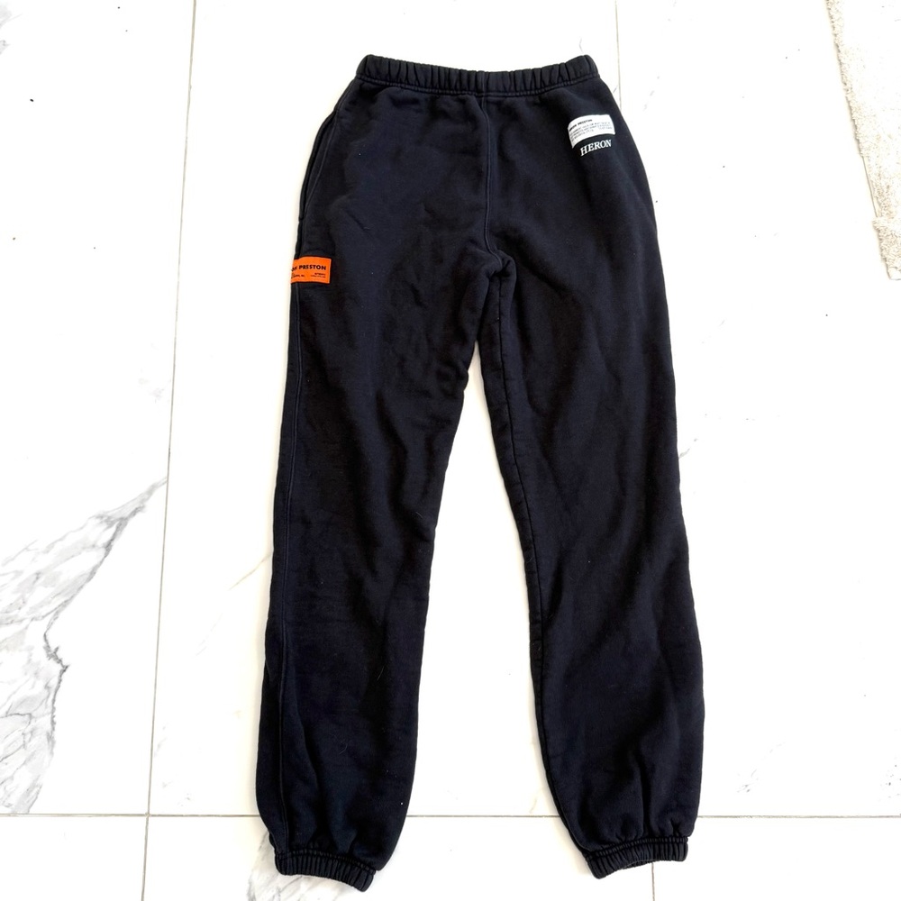 Heron Preston Black Sweatpants Orange Tag Size Small